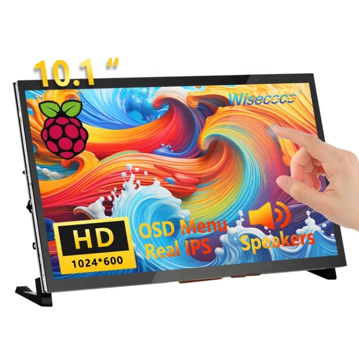 Écran tactile 10,1 pouces IPS HD 1024x600 avec haut-parleurs