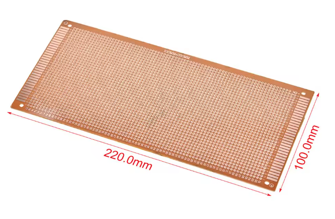 Plaque de prototypage perforée – 10×22 cm
