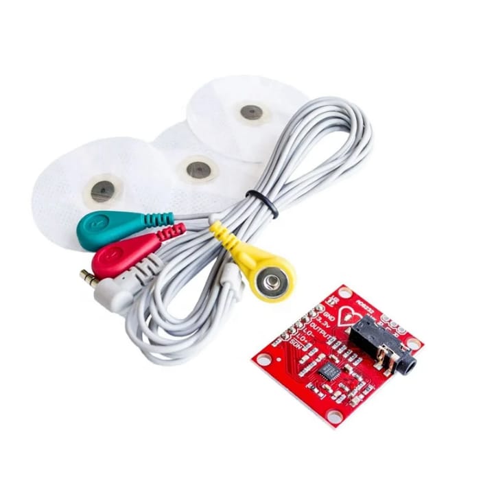 Module capteur cardiaque ECG AD8232 + électrodes