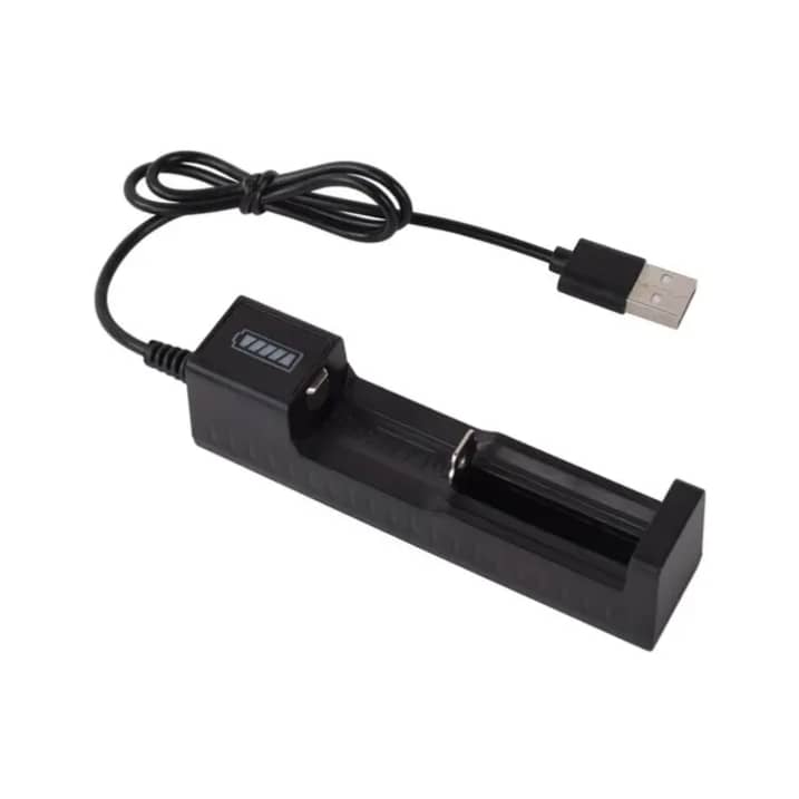 Chargeur USB pour batterie 18650 (1 emplacement)