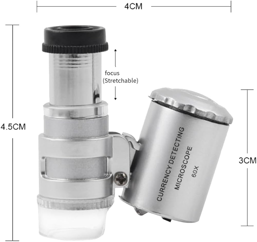 Microscope portable 60× avec LED