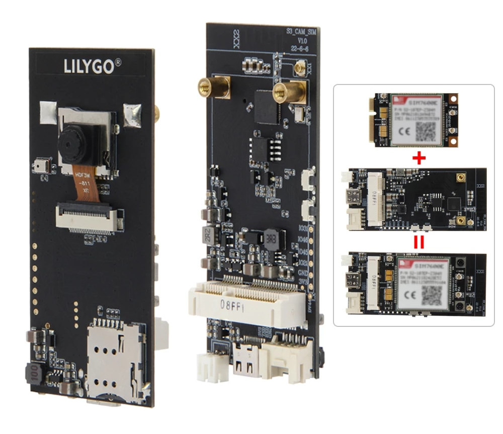 Module LILYGO® T‑SIMCAM ESP32‑S3